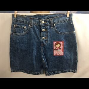 Jordache Girls Denim Shorts low-rise Med Wash NWT